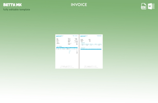 Модерен шаблон за даночна фактура во Хонг Конг OpenCart